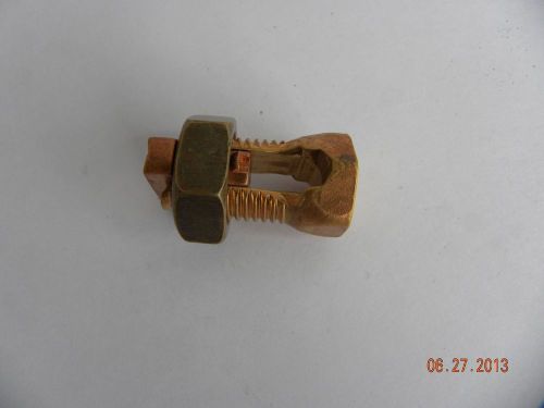 Lot of 4  #4 puc  s-4  16-4  cu sol copper grounding block split bolt wire clamp for sale