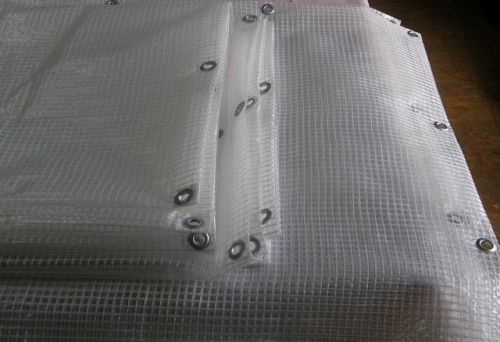 Clear tarpaulin tarp, film, foil, lightweight waterproof ground sheet, cover for sale