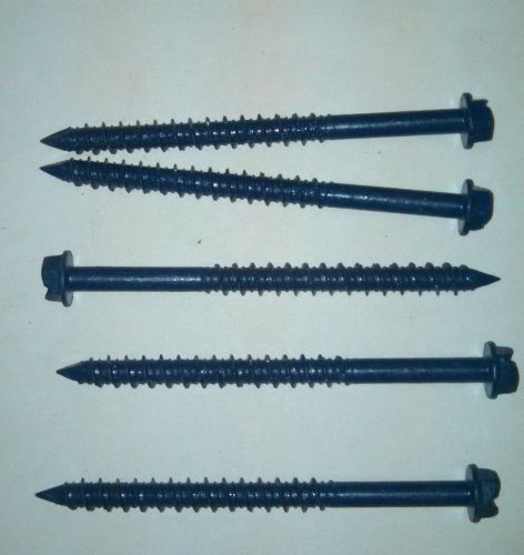 1/4x3-1/4 Head Type: Hex Washer, Tapper Concrete Screw Anchor, Qty: 80