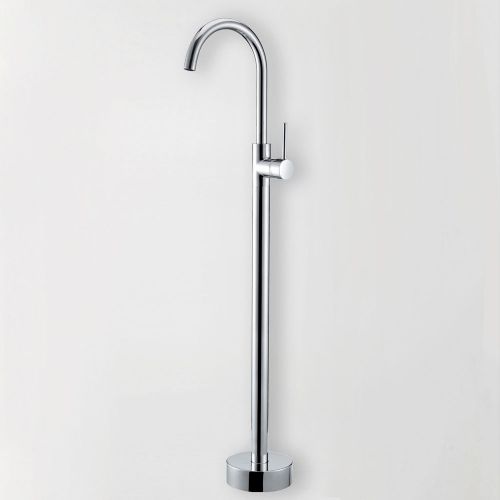 Modern single handle floor mount bathtub faucet chrome brass tap free shipping for sale