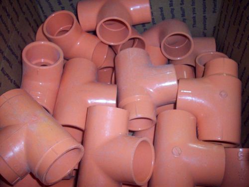 30 spears &amp; central 1.25&#034; cpvc sch 60&amp;80 elbows tees fire orange pipe fittings for sale