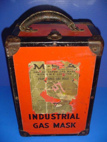 MSA GAS MASK CASE ONLY WITHOUT CONTENTS RED BLACK MINING BOX CASE DISPLAY
