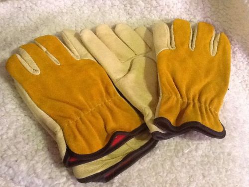 2 NEW PR MENS LARGE SIZE  9  SOFT COWHIDE DRIVERS ROPERS STYLE GLOVES