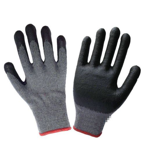 12 Pairs Black Men&#039;s Practical Durability Protective Work Glove Gloves LYRC0007