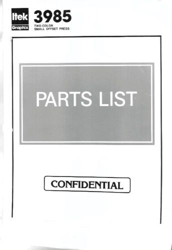 AB Dick 9985 Itek 3985 Parts Manual (021)
