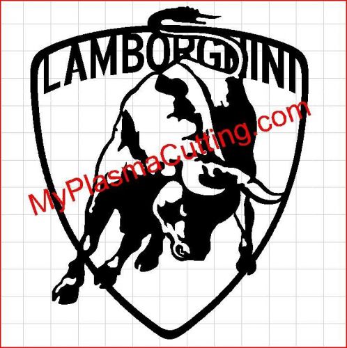 Lamborghini Badge CNC cutting .dxf format file for plasma or laser or waterjet