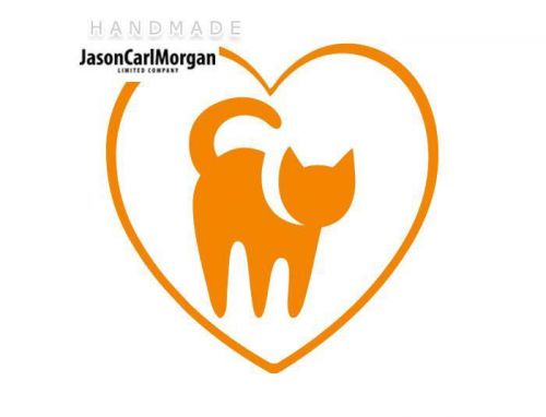 JCM® Iron On Applique Decal, I Love My Cat Neon Orange