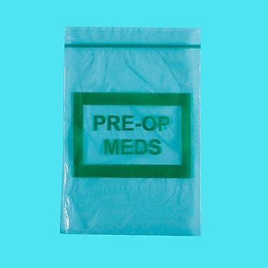 Color-Coded Message Bag, Pre-Op Meds, 4 x 6