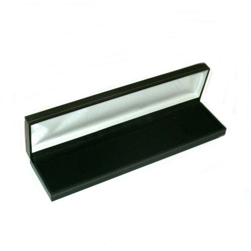 12 Classic Black Leatherette Bracelet Watch Jewelry Gift Boxes