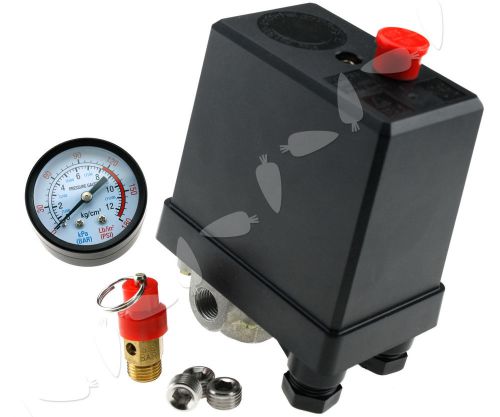 Compressor pressure switch three phase + blanking plugs &amp; safety value &amp; gauge for sale