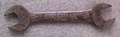 Vintage Hinsdale 3/4 &amp; 25/32 Chrome Vanadium  Steel Open End Wrench Hins Dale