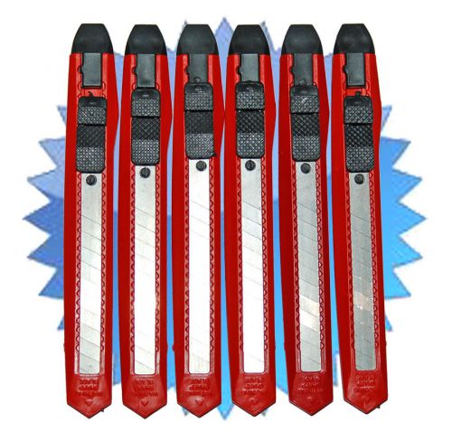 Utility Knives Box Cutter Snap Off Razor Blade knife 6 pieces US SELLER