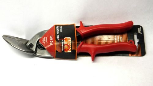 Bahco Offset Aviation Snips, Left Cut, Red Handle 830005