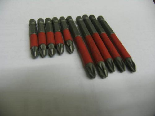 10 x pozi  pz2  long series screwdriver bits 50mm and 75mm  strong carbon steel