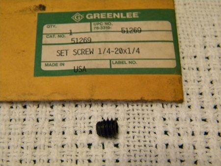 GREENLEE      51269     Set-Screw        1/4-20X.250