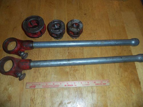 Ridgid tools. 2- 00R pipe thread ratchets and three dies for them.1&#034;, 1/2&#034;, 3/4&#034;