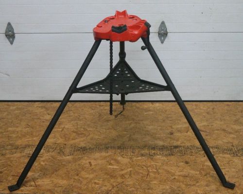 Ridgid 450 tripod chain vise tristand stand for a pipe threader 1/8 to 5 good for sale