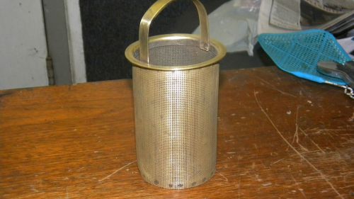 Brass fine mesh strainer 6&#034; x 3&#034; vintage for sale