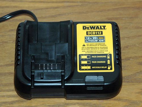 New Dewalt  20 Volt Li-Ion Lithium Battery Charger DCB112  FREE US SHIPPING