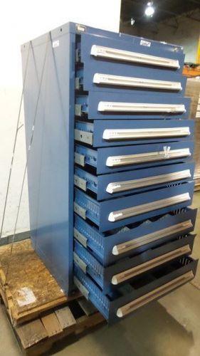 Stanley vidmar scu3110aldb 400 lbs cap steel blue modular drawer cabinet for sale