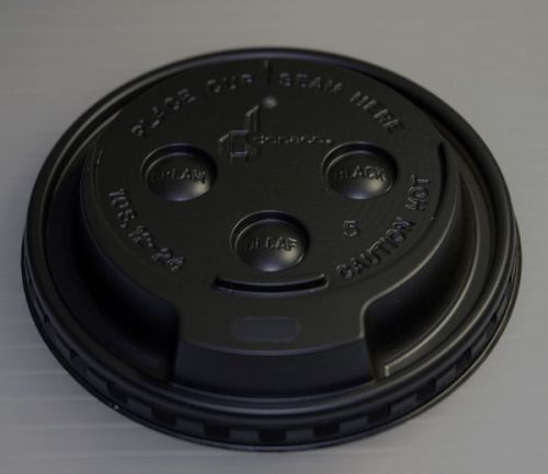 Dopaco Black Dome Lids for 12-20oz Paper Hot Cups 1000ct 21433