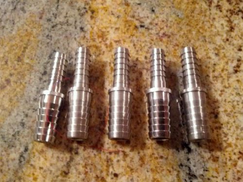 Stainless Splicer 3/8&#034;x1/4&#034; Barb--Lot of 5--
