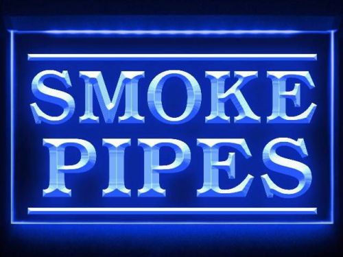 CB026 Smoke Pipes Shop Display Adv LED Light Sign Bar Beer Pub Store