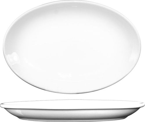 NEW 2 Dozen ITI Dover White Porcelain 10&#034; Oval Dinner Platters