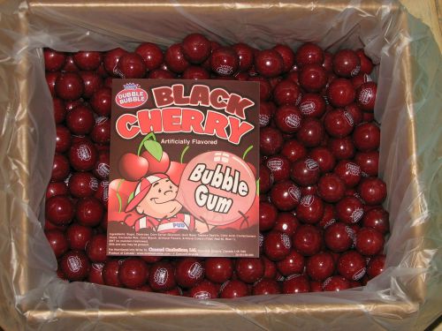 Dubble bubble black cherry 1 pound  bulk bag 1 inch gumballs fresh for sale