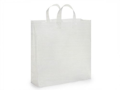 Clear Frosted High Density Flex Loop Shopper  *10 New Sales / Gift Bags* Queen