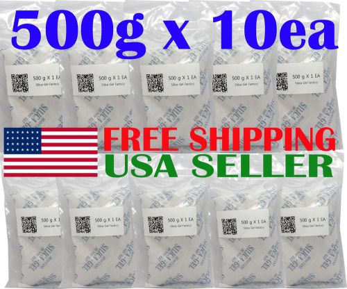 500 gram X 10 PK &#034;Dry &amp; Dry&#034; Silica Gel Desiccant - Dry Box Safe Ammo