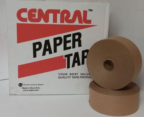 Central Natural Paper Tape 3&#034; X 600&#039; 160 - 10 Rolls Per Case #2800 (1 case)