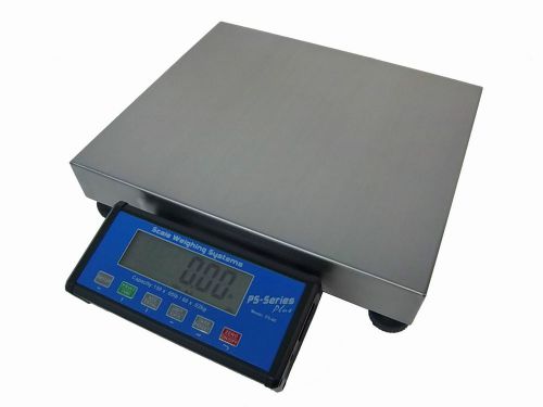 Sws-ps-60 plus bench shipping scales 150 x 0.05 lb stainless steel platter ac/dc for sale