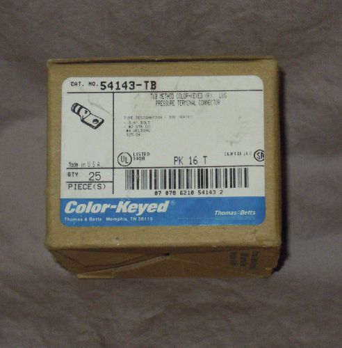 T&amp;B Method Color Keyed Terminal Connector Cat.No.: 54143-TB Brown 3/8 Bolt