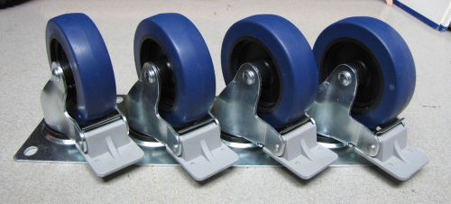 LOT OF 4 CENTRAL MACHINERY 3&#034; SWIVEL CASTERS WITH LOCKS