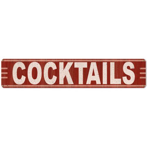 Cocktails Large Steel Sign Distressed Vintage Lounge or Bar Decor 286