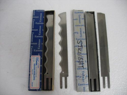 (23) Eastman 6&#034; Straight &amp; Wave machine Cutting Knives New