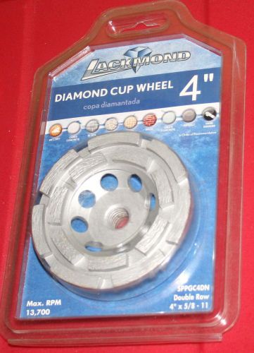 Lackmond sppgc4dn 4 inch double row segmented diamond grinding cup wheel wit for sale