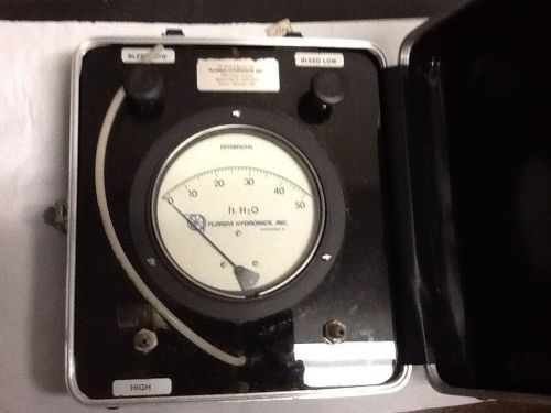Florida Hydronics Differential Meter. 0-50 in.