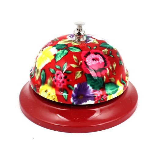 Hotel Restaurant Customer Service Assorted Color Flower Print Metal Call Bell