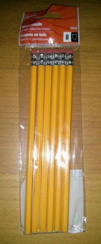 6 wood pencils #2 , latex free erasers