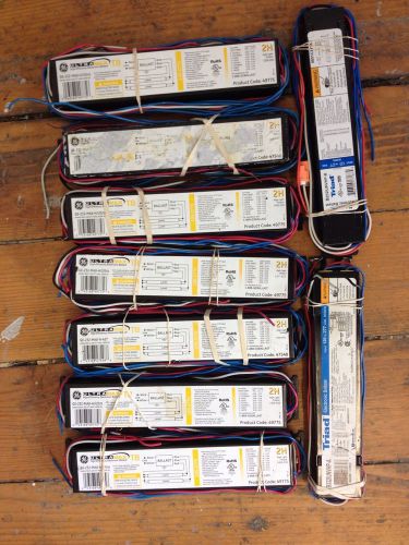 Seven ge232max-h electronic ballast 120-277v t8 + two extra triad ballasts for sale