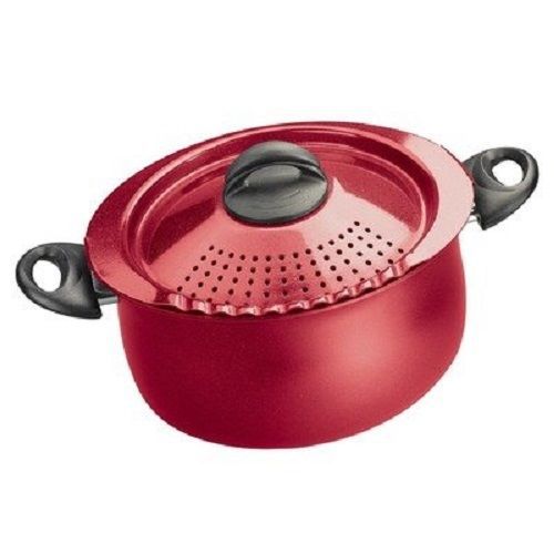 Bialetti 07185 Trends Collection 5 Quart Pasta Pot with Lid, Red