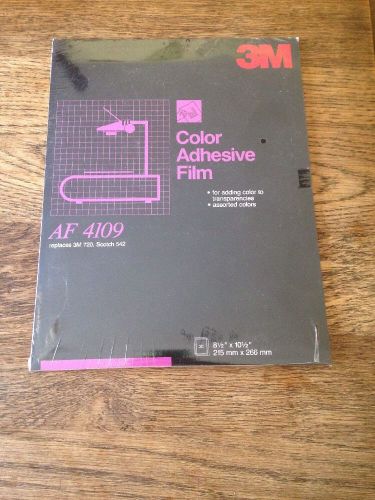 3M AF4109 Purple Color Adhesive Transparency Projector Film 20 Sheets NOS