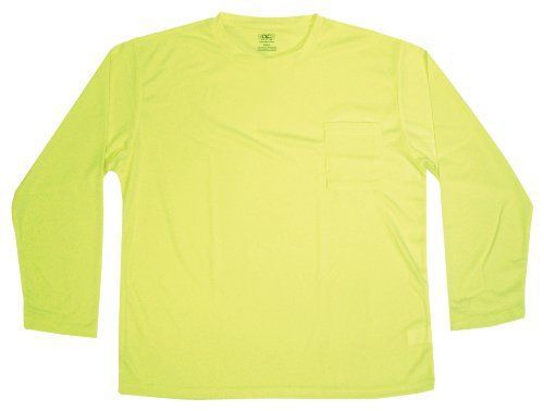 Custom leathercraft ss083x hi-viz long sleeve t-shirt  lime  3x large for sale
