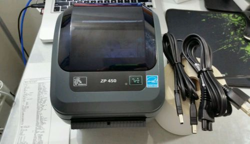 Zebra ZP450-0501-0006A Thermal Printer + 1 Roll of Labels FAST SHIP USA SELLER