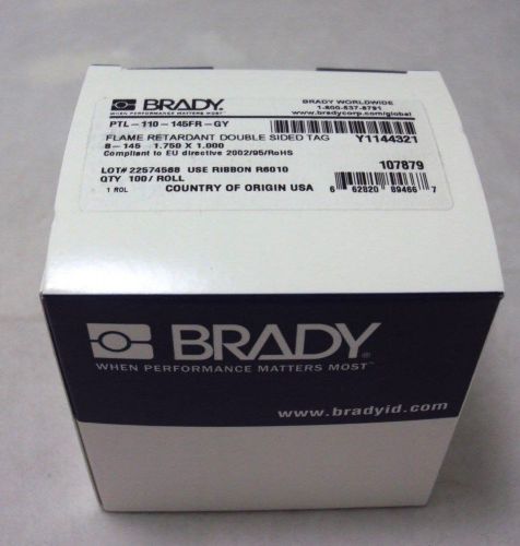 Brady portable thermal labels cable tags pc link tls2200 tags ptl-110-145fr-gy for sale