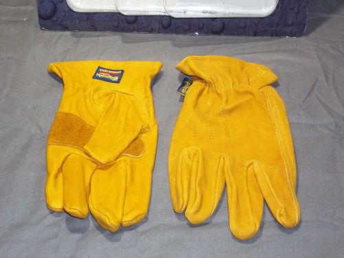 LARGE Weather Resistant DURABLE Leather Work Gloves HydraHyde Wells Lamont