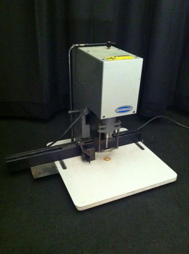 CHALLENGE MACHINERY JO PAPER DRILL TABLETOP 120V Excellent Cond w/Guide &amp; Bit