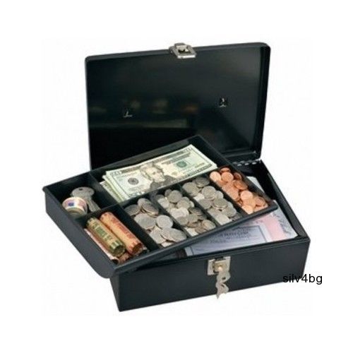 Master Key Lock Security Box Metal Safe Cash Storage Money Coins